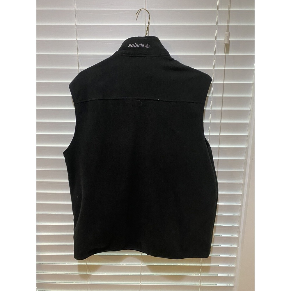 Solaris Mens Full Zip Fleece Vest Black Mock Neck L - Picture 6 of 7